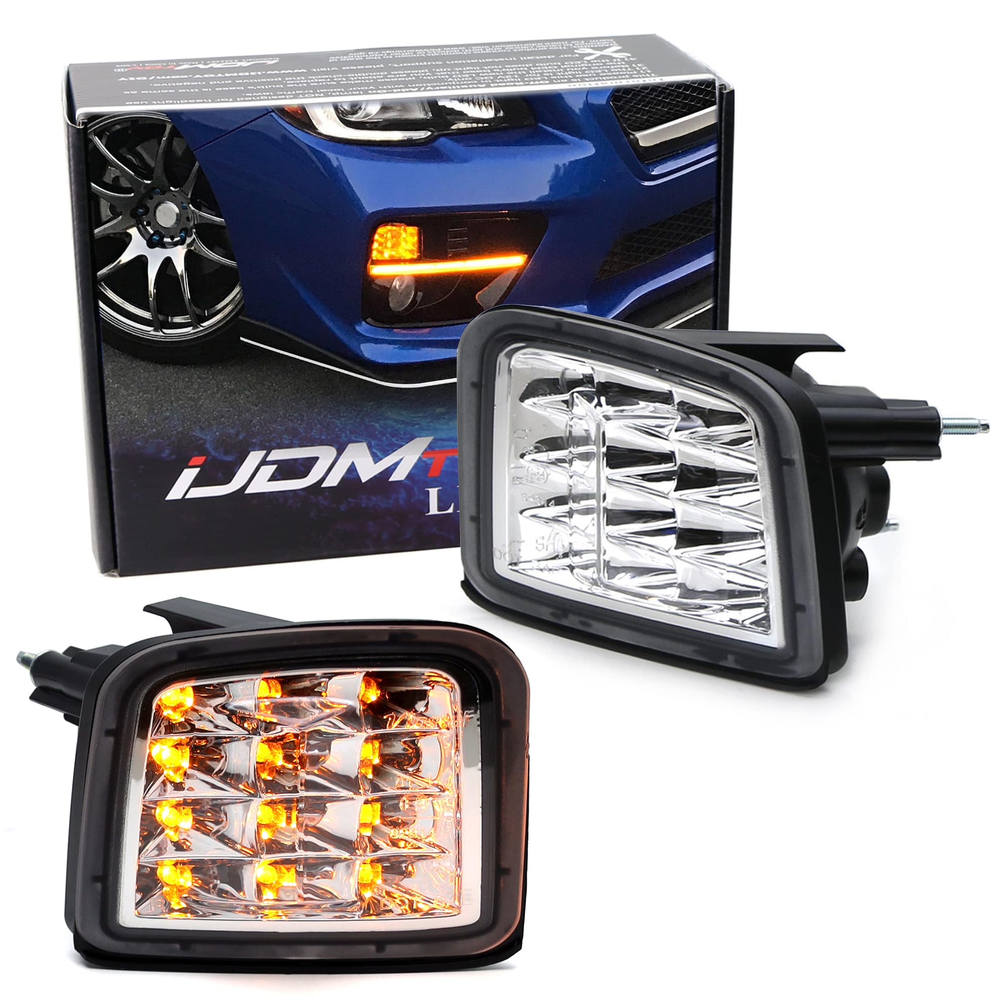 Amazon.co.jp: iJDMTOY (クリアレンズ2個 アンバーLEDフロント